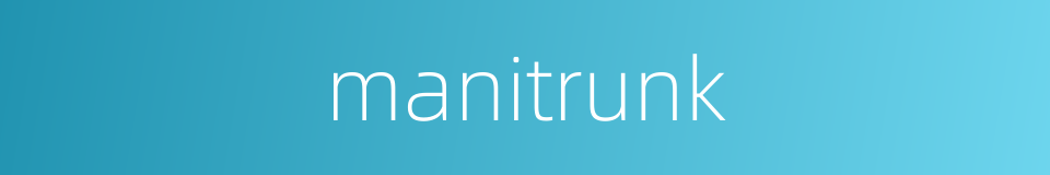 manitrunk的同义词