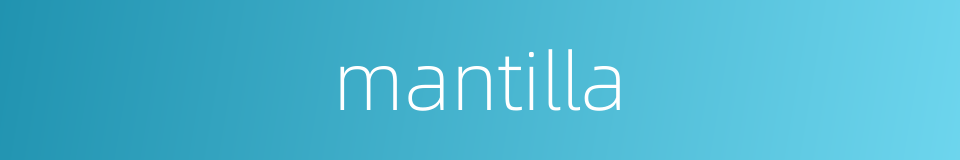 mantilla的同义词