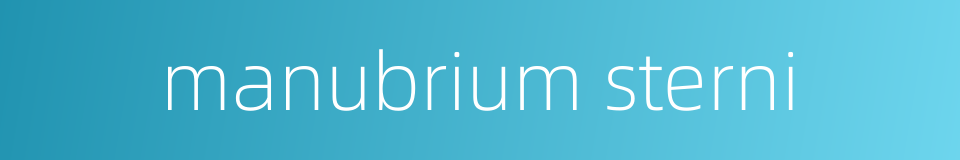 manubrium sterni的同义词