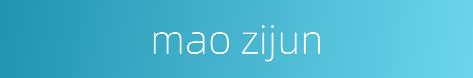 mao zijun的同义词