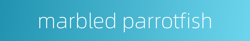 marbled parrotfish的同义词