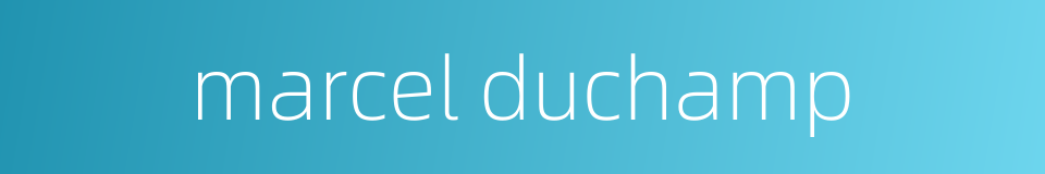 marcel duchamp的同义词