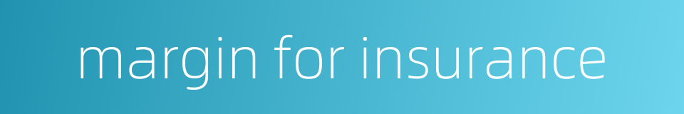 margin for insurance的同义词