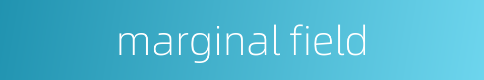 marginal field的同义词