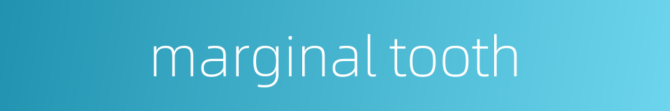 marginal tooth的同义词