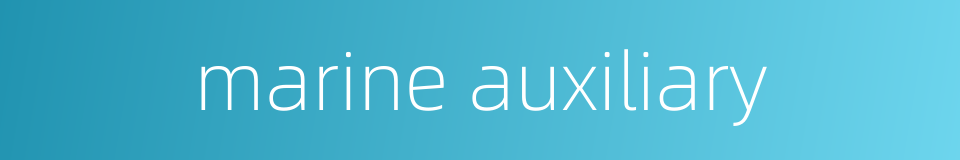 marine auxiliary的同义词