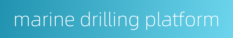 marine drilling platform的同义词