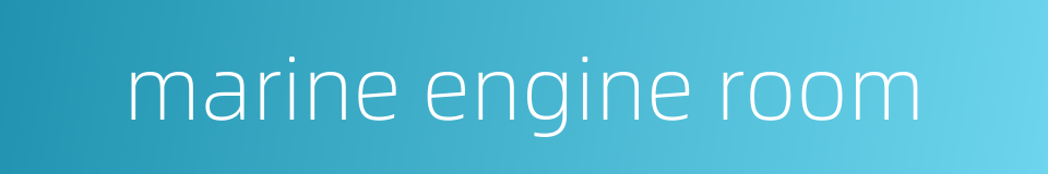 marine engine room的同义词