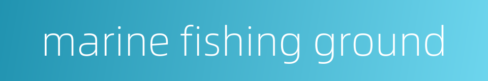 marine fishing ground的同义词
