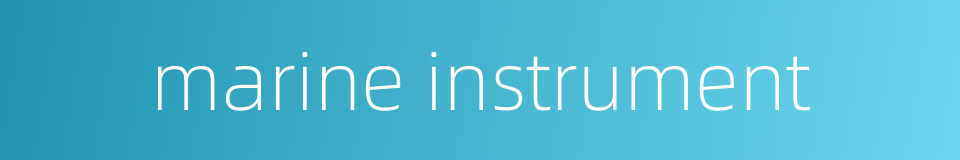 marine instrument的同义词