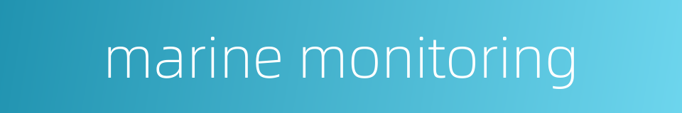 marine monitoring的同义词