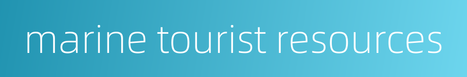 marine tourist resources的同义词