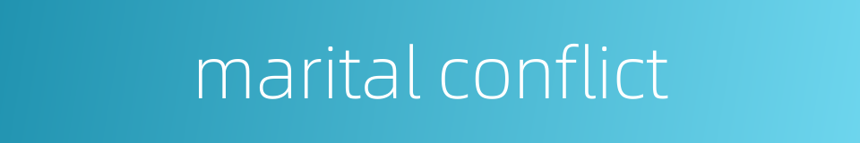 marital conflict的同义词