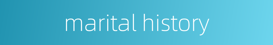 marital history的同义词