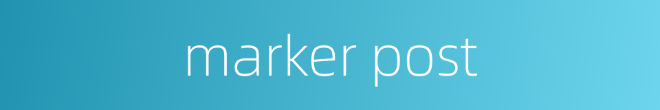 marker post的同义词