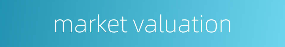 market valuation的同义词