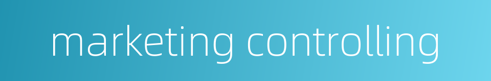 marketing controlling的同义词