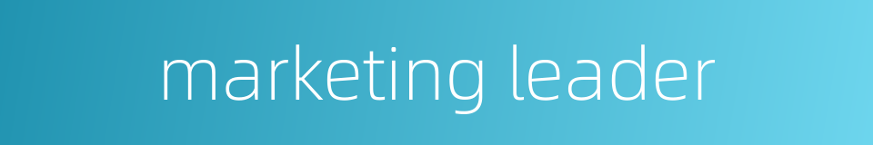 marketing leader的同义词