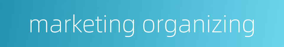 marketing organizing的同义词