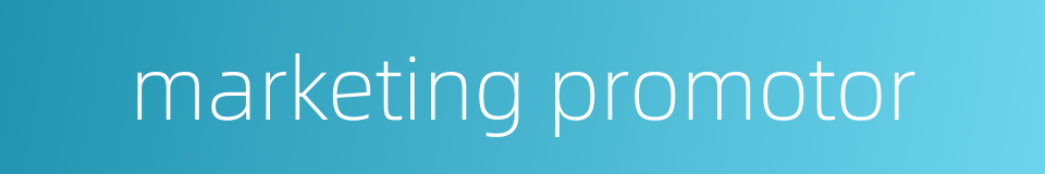 marketing promotor的同义词