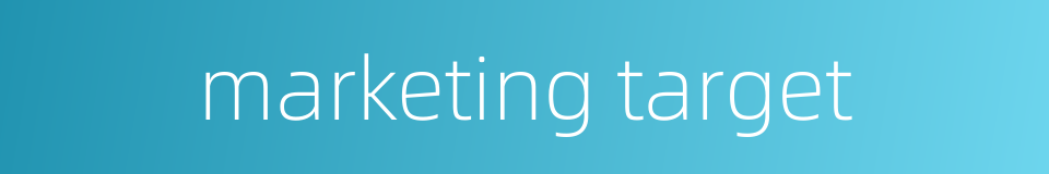 marketing target的同义词