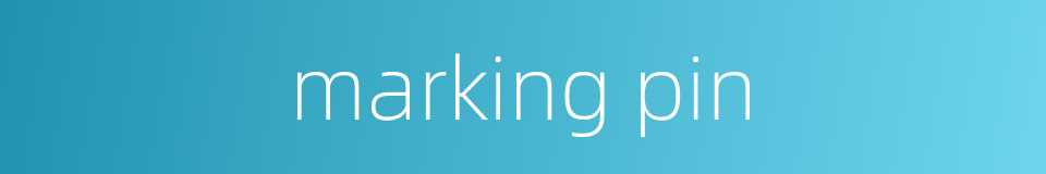 marking pin的同义词