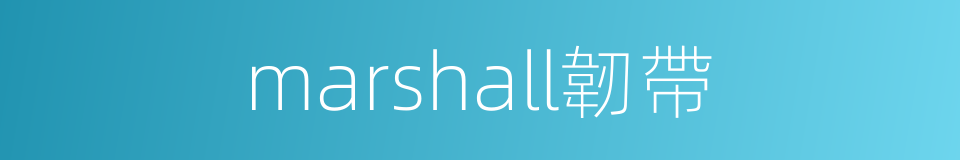 marshall韌帶的同義詞