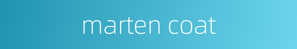 marten coat的同义词