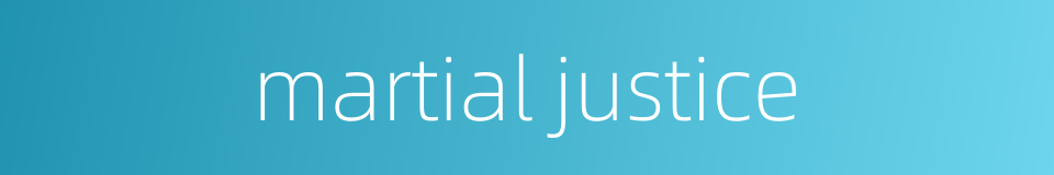 martial justice的同义词