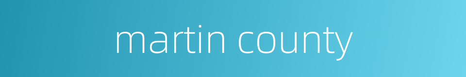 martin county的同义词
