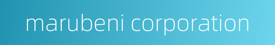 marubeni corporation的同义词