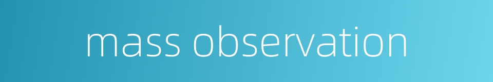 mass observation的同义词