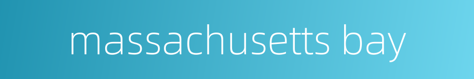 massachusetts bay的同义词