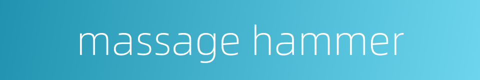 massage hammer的同义词