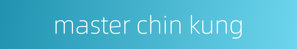 master chin kung的同义词