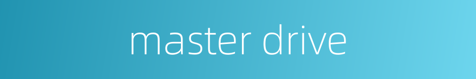 master drive的同义词