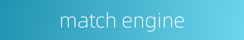 match engine的同义词