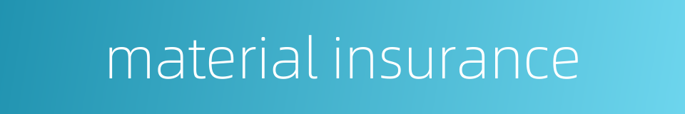material insurance的同义词
