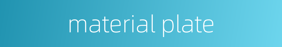 material plate的同义词