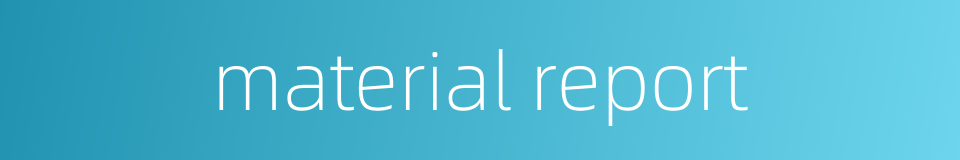 material report的同义词
