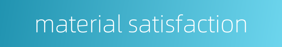 material satisfaction的同义词