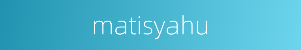 matisyahu的同义词