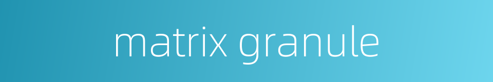 matrix granule的同义词
