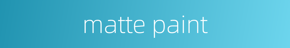 matte paint的同义词