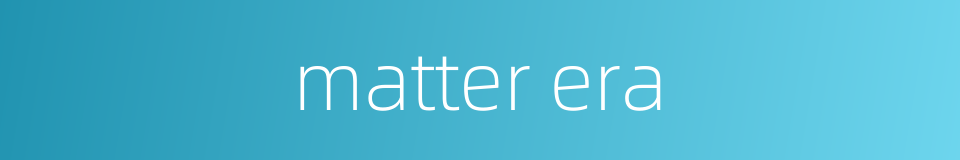 matter era的同义词