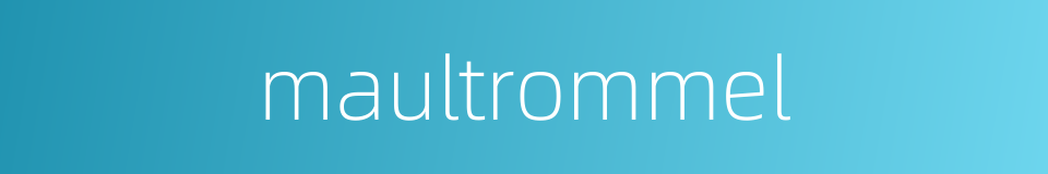 maultrommel的同义词