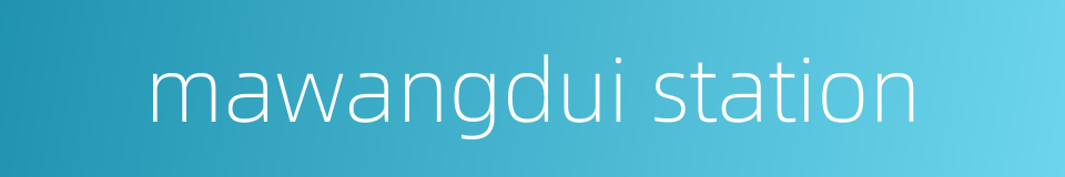 mawangdui station的同义词