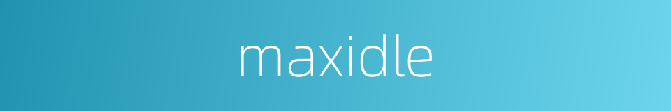 maxidle的同义词
