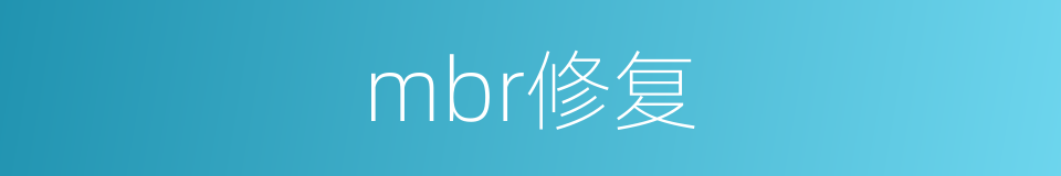 mbr修复的同义词