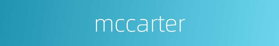 mccarter的同义词